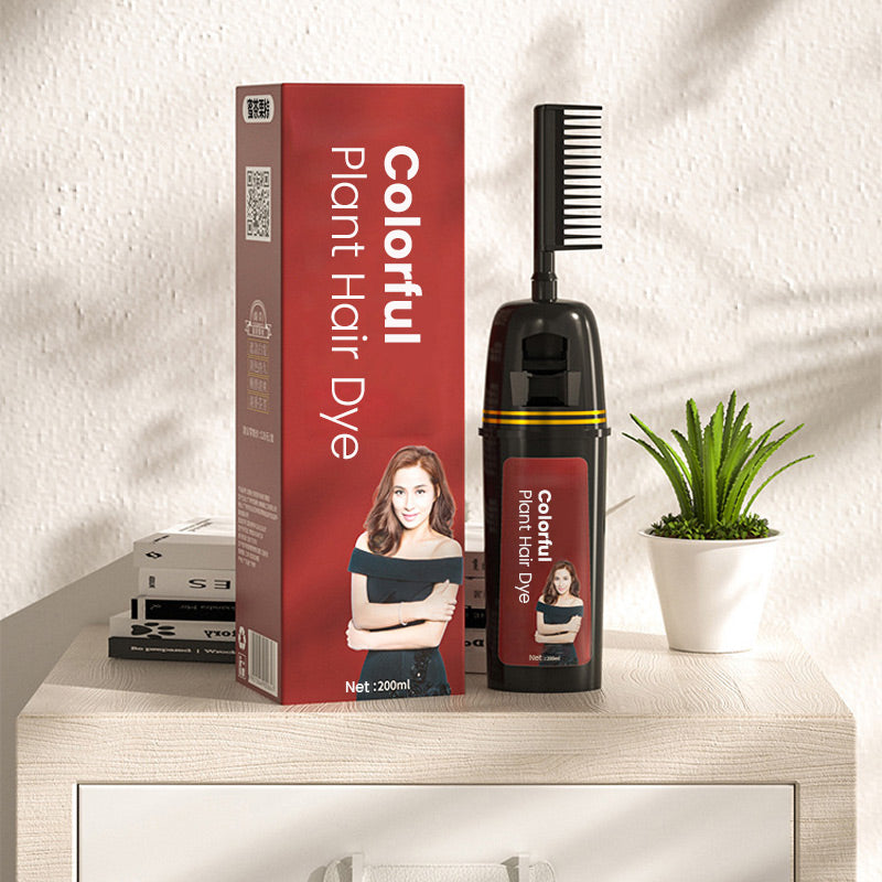💇‍♀️ Colorful Plant Hair Dye – With Innovative Comb Applicator!🌈