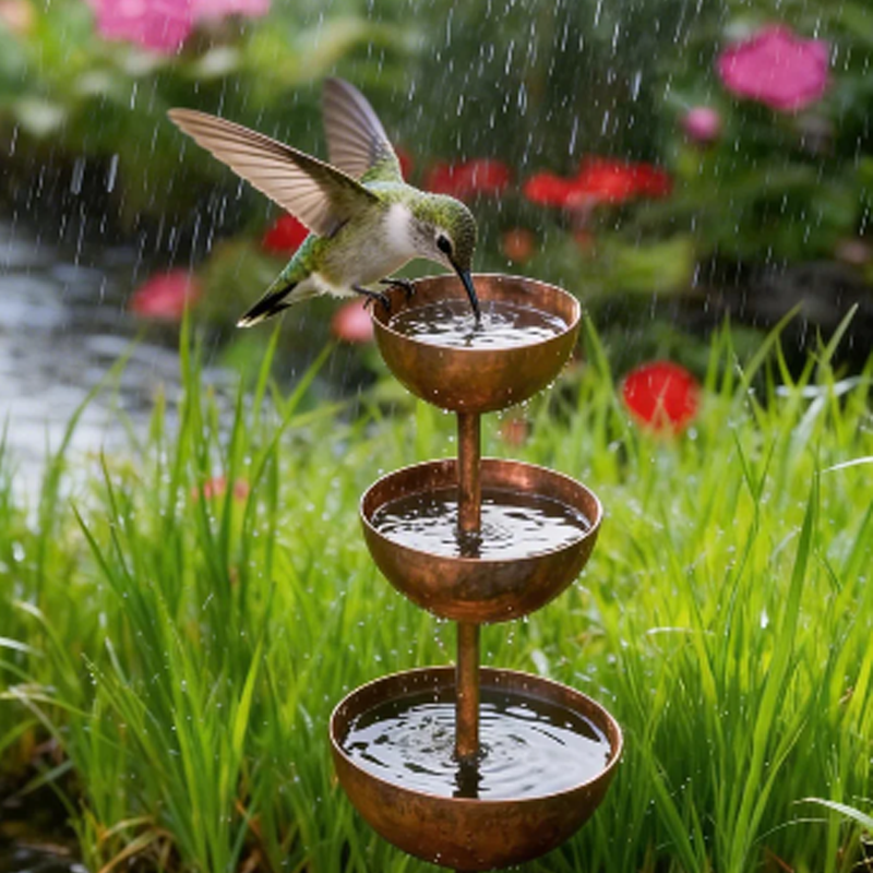 🌸Spring Special Limited 50%Off💐3-Tier Rustic Metal Bird Feeder & Drinker Stake