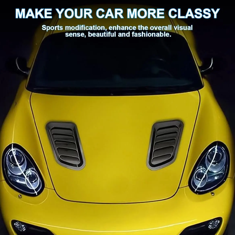🚗 50% OFF NOW! 💨 Universal Car Hood Vent Decoration – ABS Material, Easy Adhesive Installation & Multiple Finishes 🔧