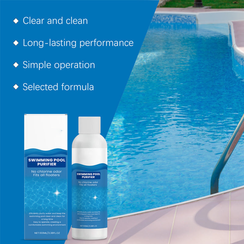 💧 Swimming Pool Purifying Liquid – Crystal Clear Water, Zero Hassle! 🔥 Say goodbye to green water & harsh chemicals – just pure, fresh swimming every time. 🏊‍♂️💙