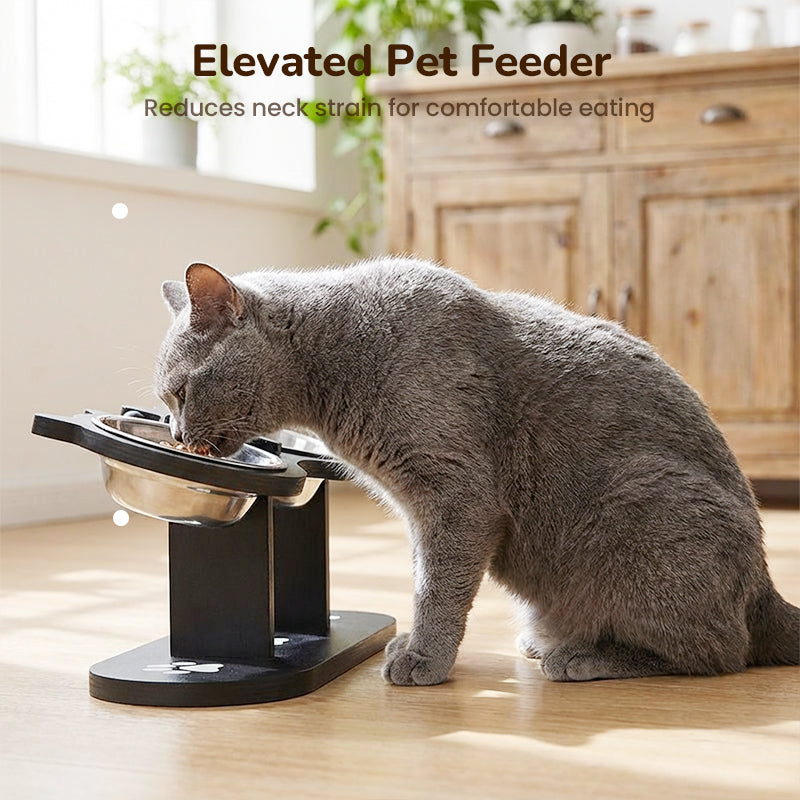 🐾 Anti-Slip Elevated 3-Bowl Pet Feeder! 🍲🐶🐱