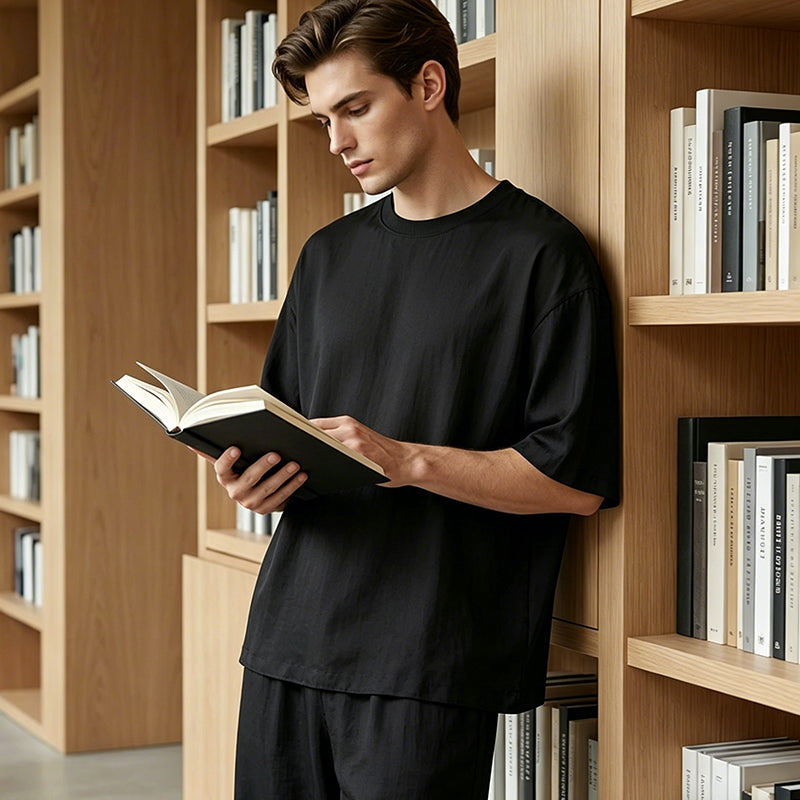 👔Men's T-Shirt & Wide-Leg Pants 2-Piece Set