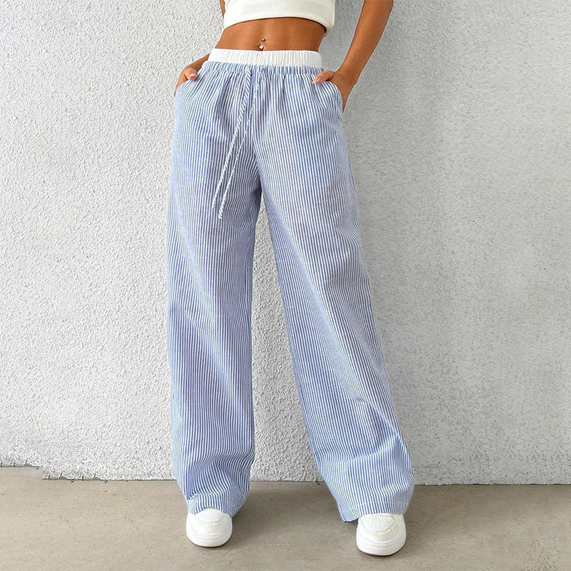 Women's Casual Fashion Striped Pants