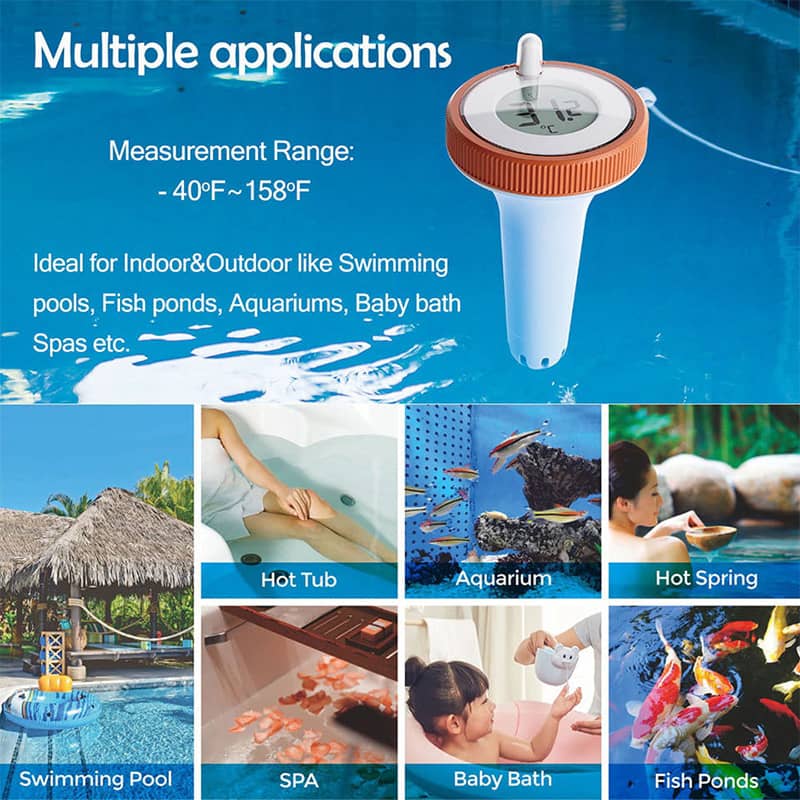🔥70%Off🔥Digital Thermometer Wireless Pool Thermometer Floating Easy-To-Read