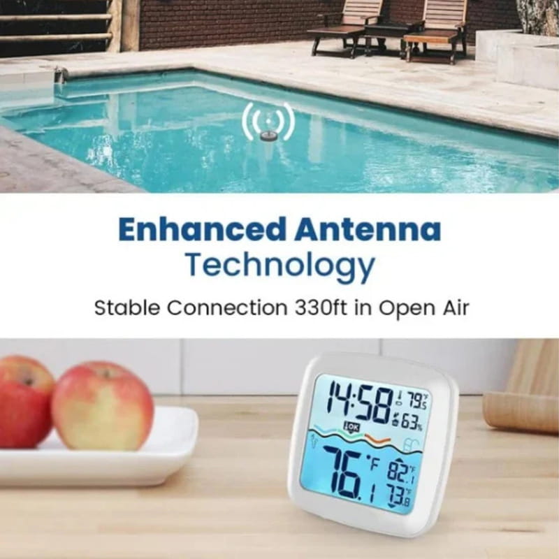 🔥70%Off🔥Digital Thermometer Wireless Pool Thermometer Floating Easy-To-Read