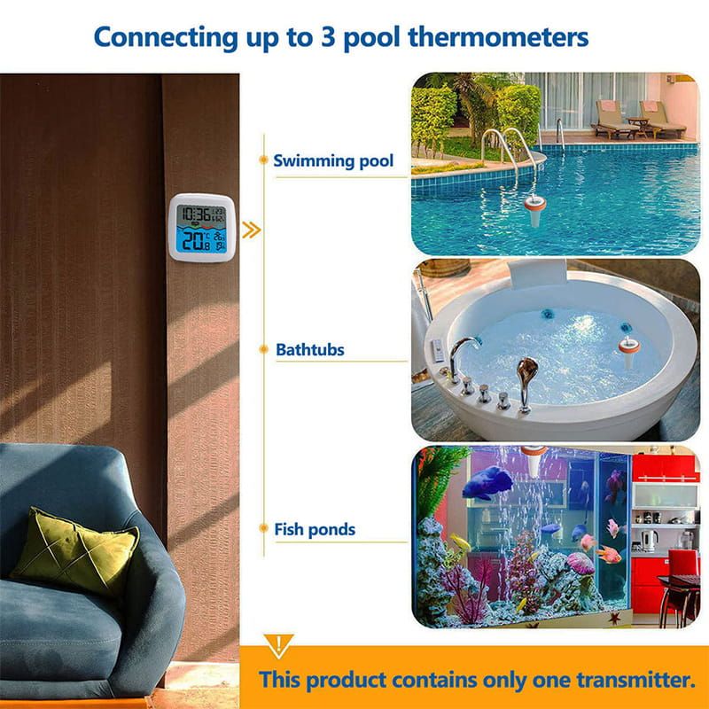 🔥70%Off🔥Digital Thermometer Wireless Pool Thermometer Floating Easy-To-Read