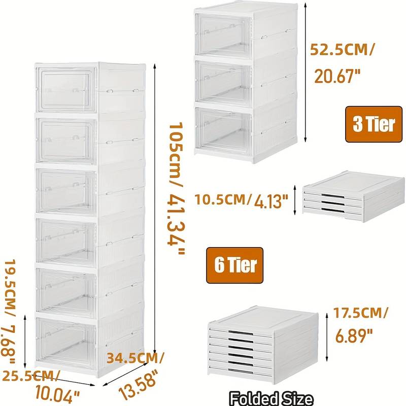 🔥Hot Sale🔥 Installation-Free Foldable Shoeboxes With Door