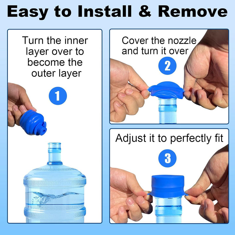 Reusable Silicone Water Container Cap