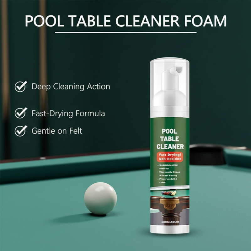 Fast‑Drying Pool Table Felt Cleaner – Deep cleans chalk & oils, cloth‑safe. Quick dry, no residue. Back to the game in minutes! ✨💨