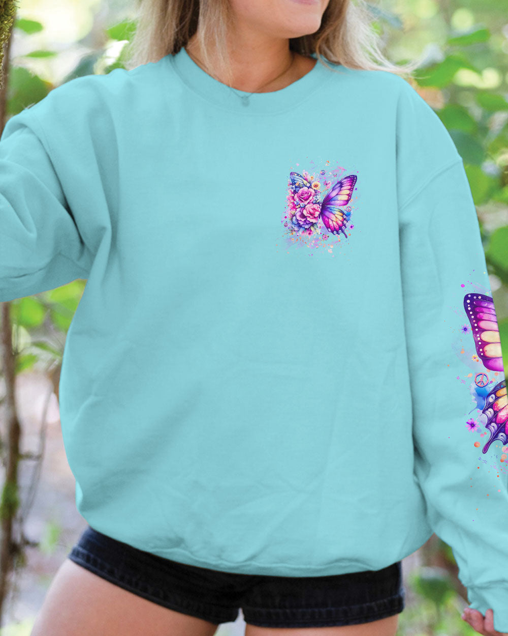 IF NOTHING EVER CHANGED BUTTERFLY ALL OVER PRINT - YHHG0907243