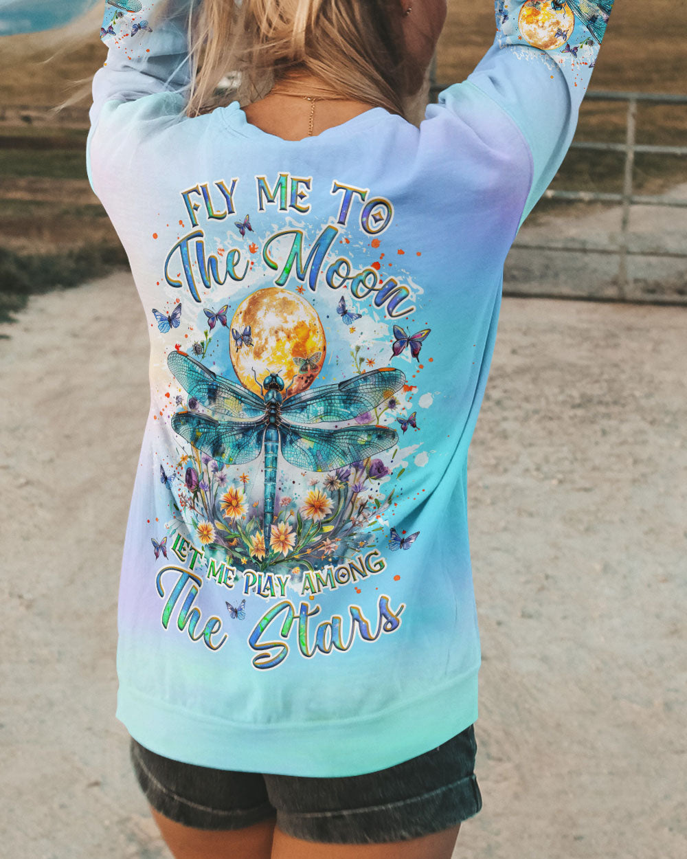 FLY ME TO THE MOON DRAGONFLY ALL OVER PRINT - TLNZ1307243