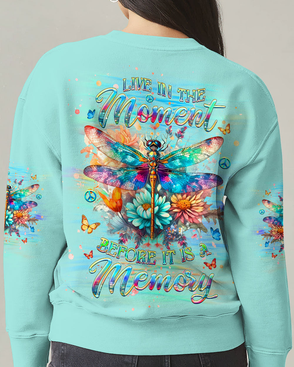 LIVE IN THE MOMENT DRAGONFLY ALL OVER PRINT - YHHG2709242