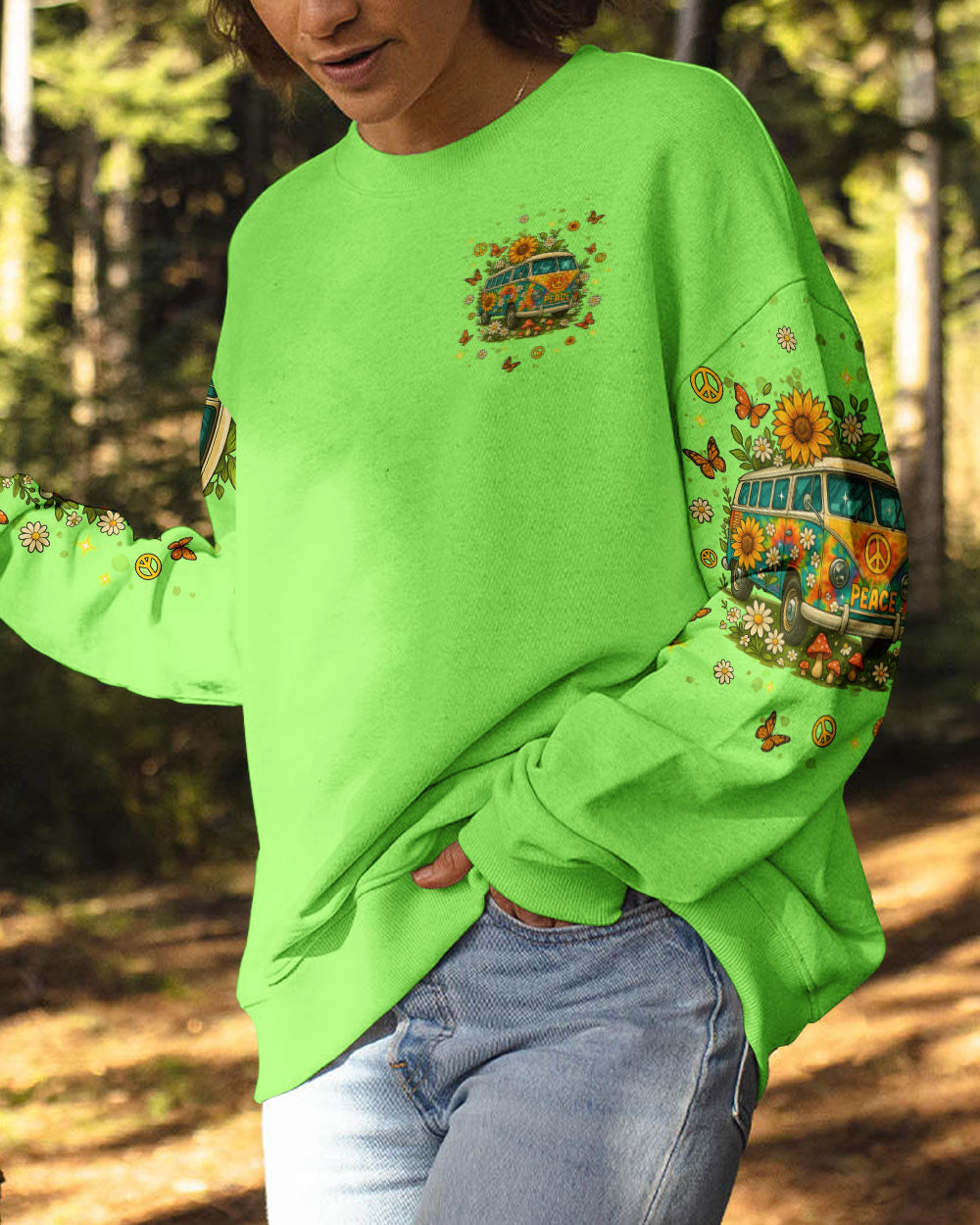 RUNNING AGAINST THE WIND BUS FLORAL ALL OVER PRINT - TLNT1009254