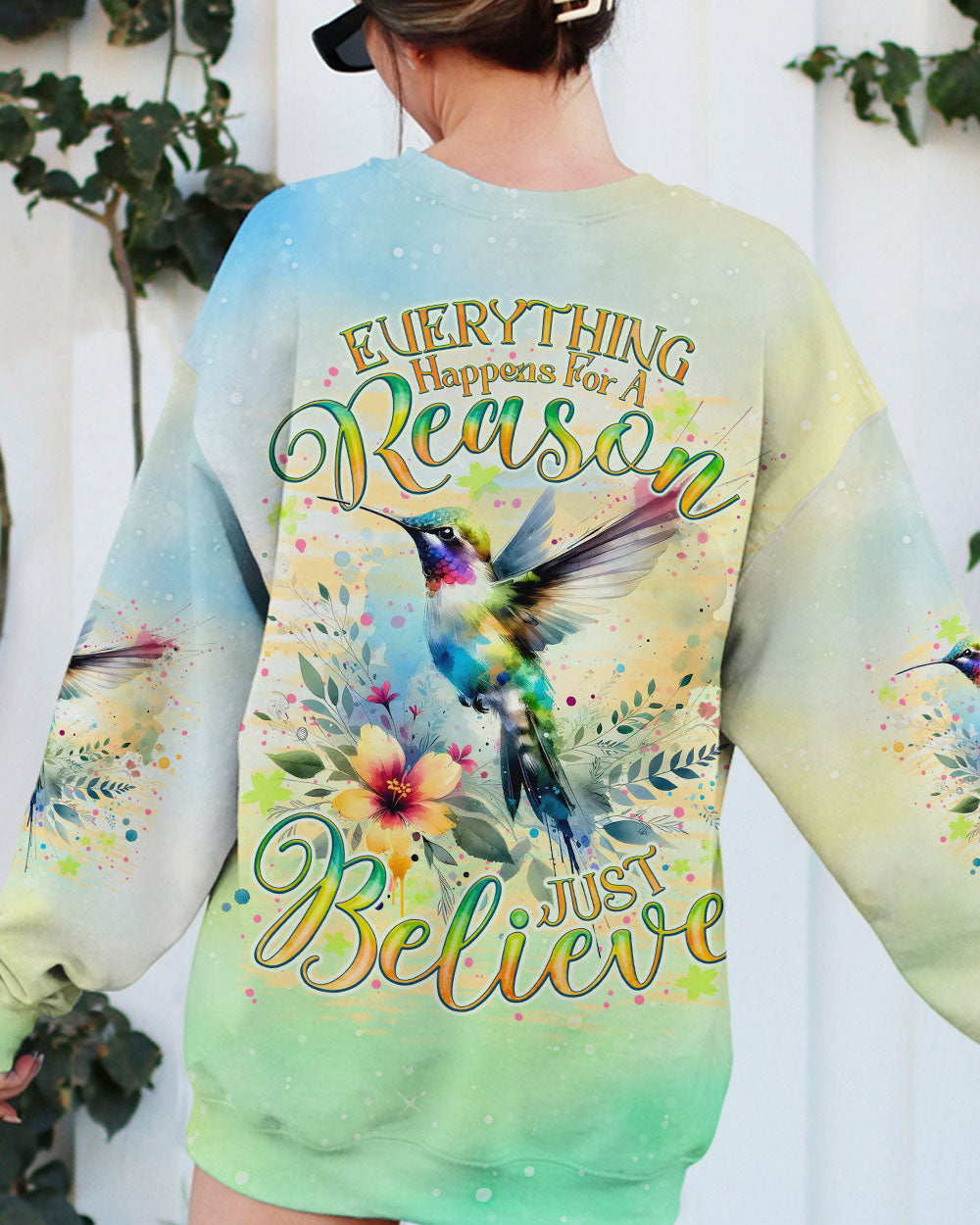 JUST BELIEVE HUMMINGBIRD ALL OVER PRINT - TLNO0606241