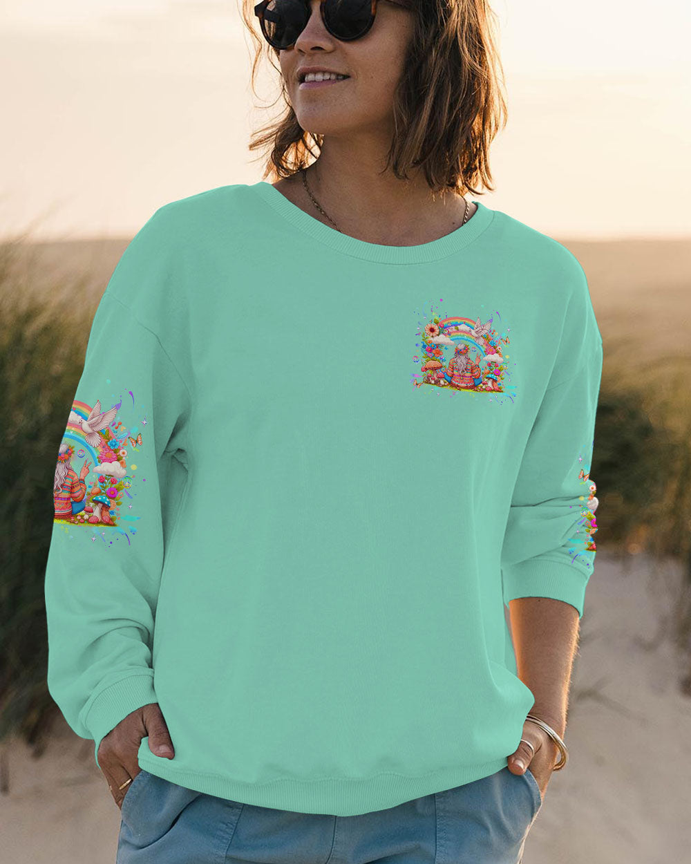 OLD HIPPIES DON'T DIE HIPPIE GRANDMAS ALL OVER PRINT - YHHG0708244