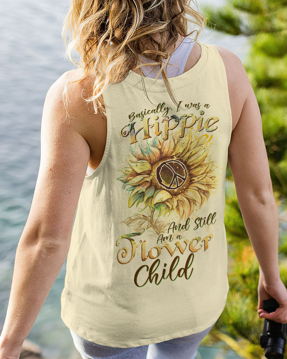 BASICALLY I AM A HIPPIE SUNFLOWER DRAWING ALL OVER PRINT - TLNZ1205233