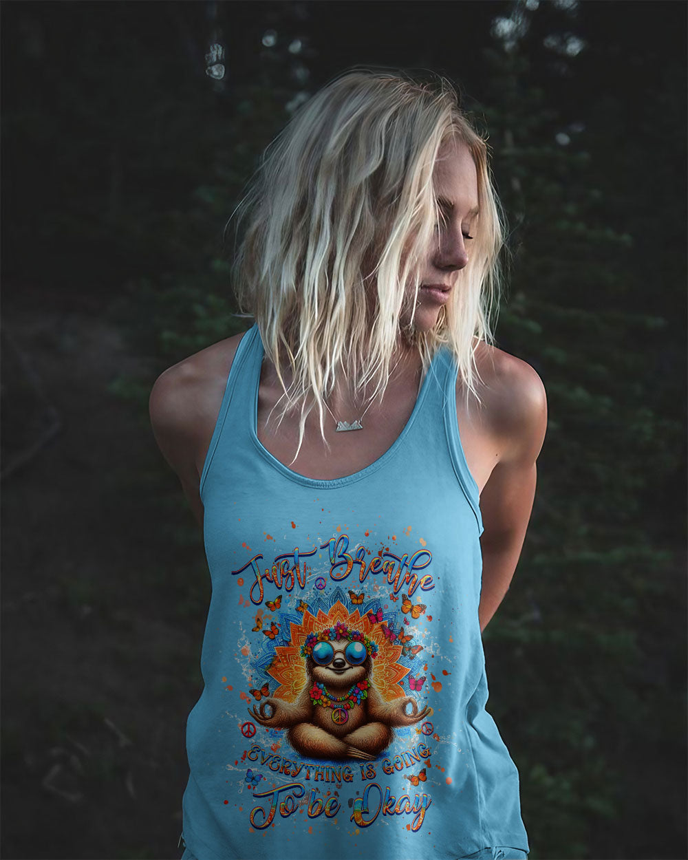 JUST BREATHE SLOTH ALL OVER PRINT - YHHG0108243