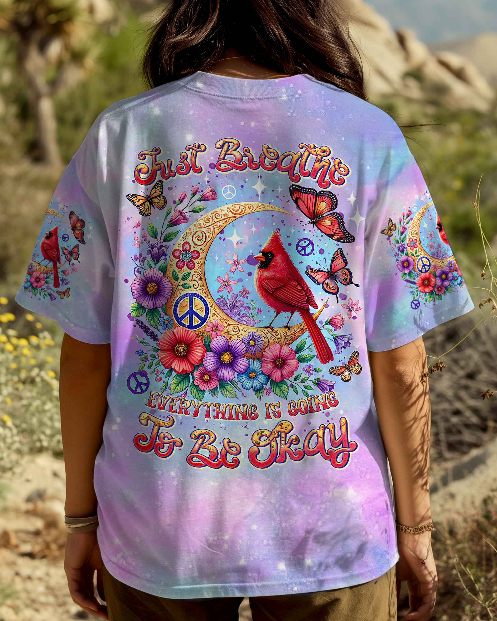 JUST BREATHE CARDINAL ALL OVER PRINT - TLTR3007244