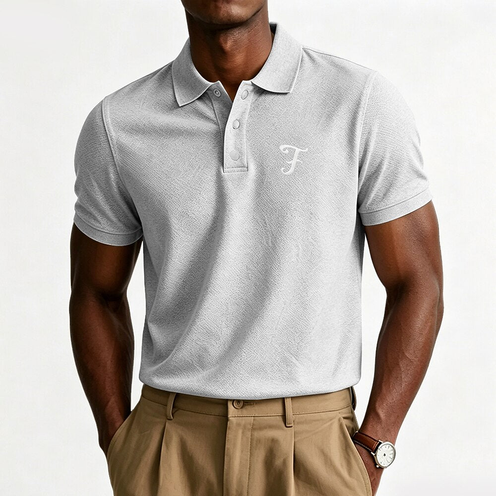 **American Flag Polo Shirt: 100% Cotton Pique - 4th of July Essentials** Detail