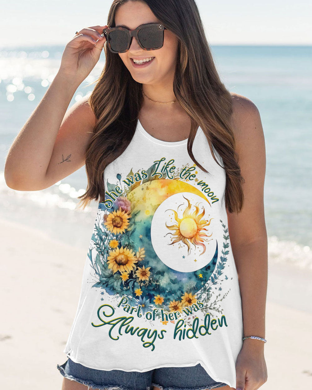 SHE WAS LIKE THE MOON WATERCOLOR ALL OVER PRINT - TLNT0405232