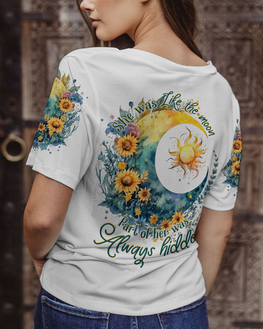 SHE WAS LIKE THE MOON WATERCOLOR ALL OVER PRINT - TLNT0405232