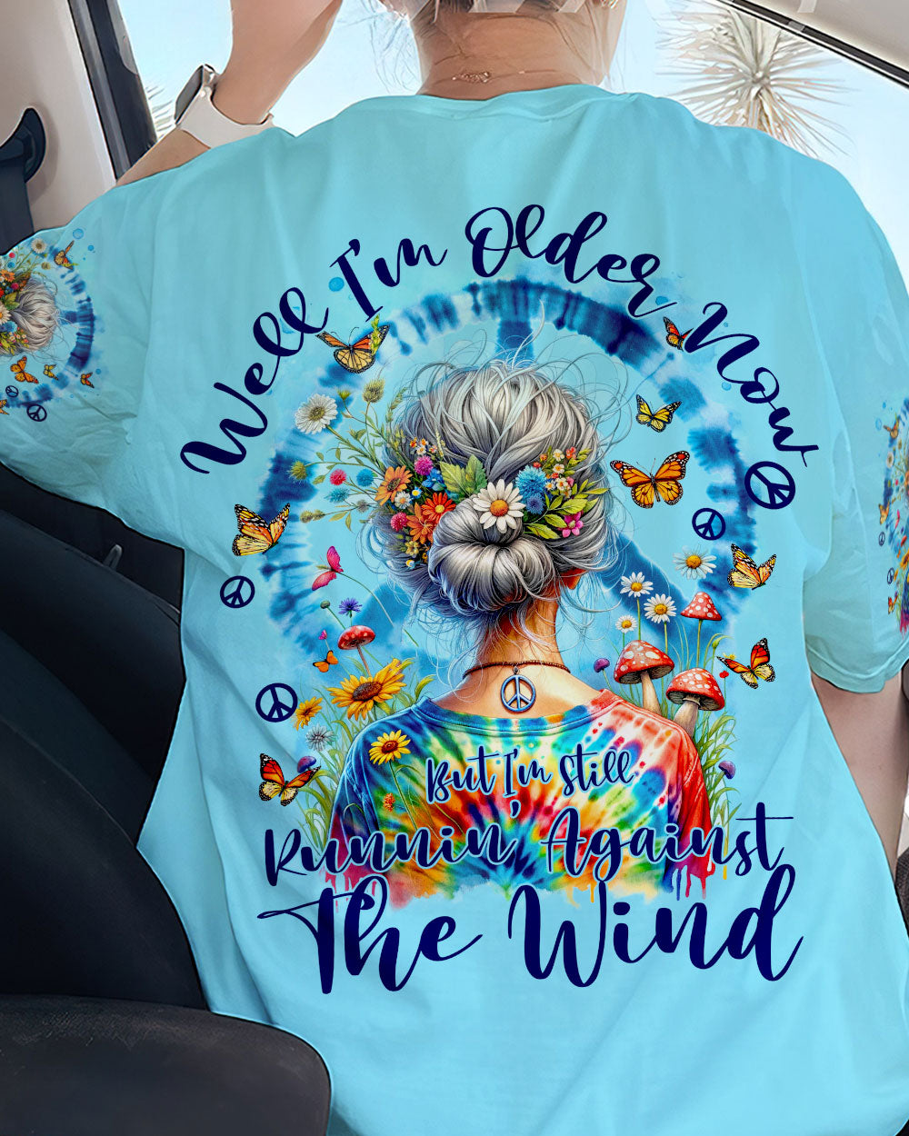 RUNNING AGAINST THE WIND OLD HIPPIE ALL OVER PRINT - TYTM0112233