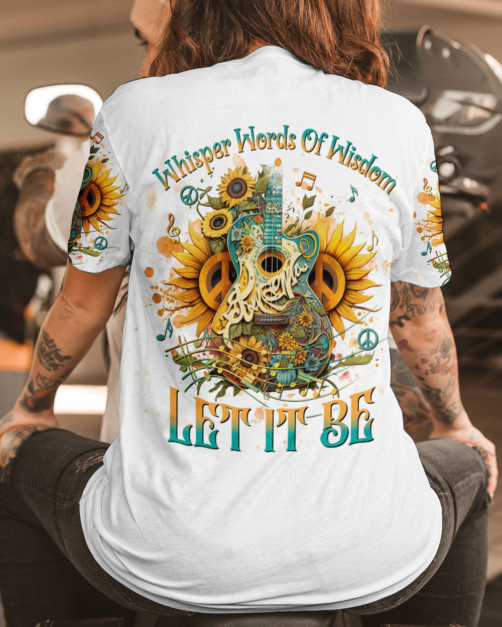 WHISPER WORDS OF WISDOM SUNFLOWER GUITAR ALL OVER PRINT - YHHG1804233