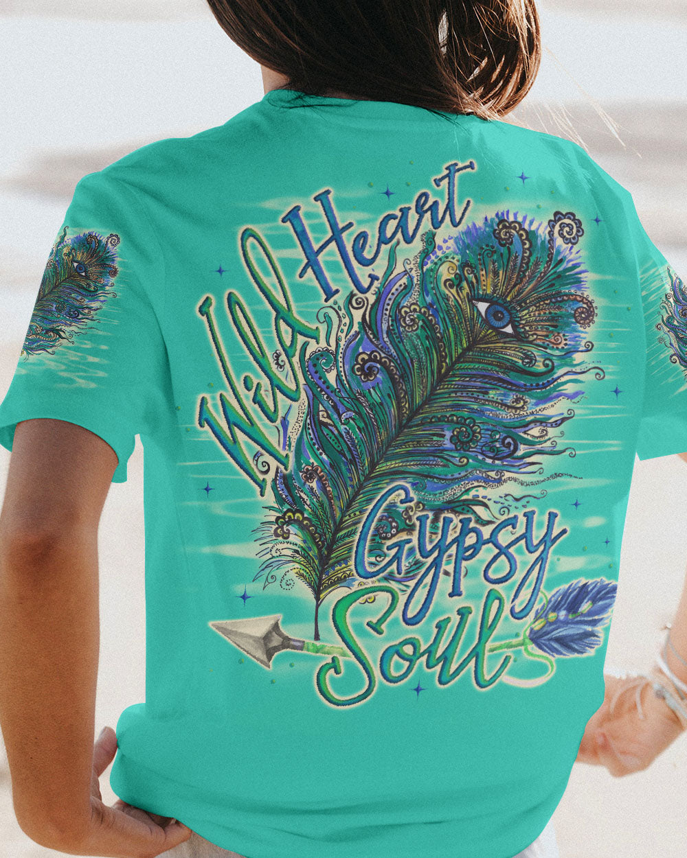 WILD HEART GYPSY SOUL FEATHER ALL OVER PRINT - TLNO2006231