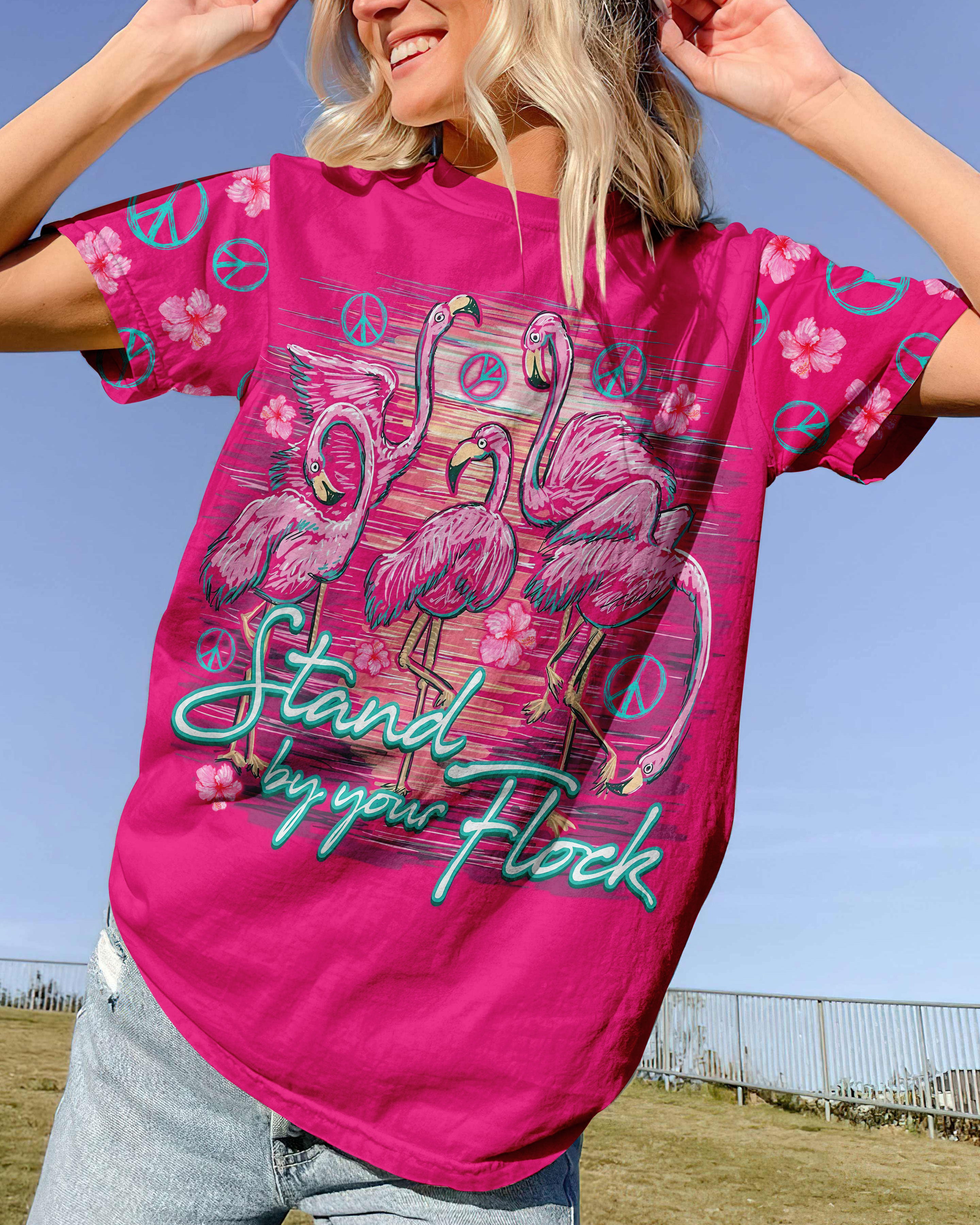 STAND BY YOUR FLOCK FLAMINGO ALL OVER PRINT - TLNO2706231
