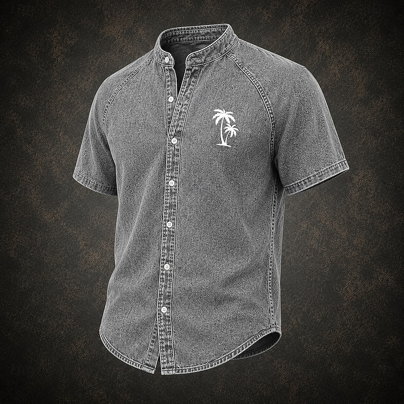 SoftFade Men's Acid Wash Shirt - Garment Dyed Vintage Casual