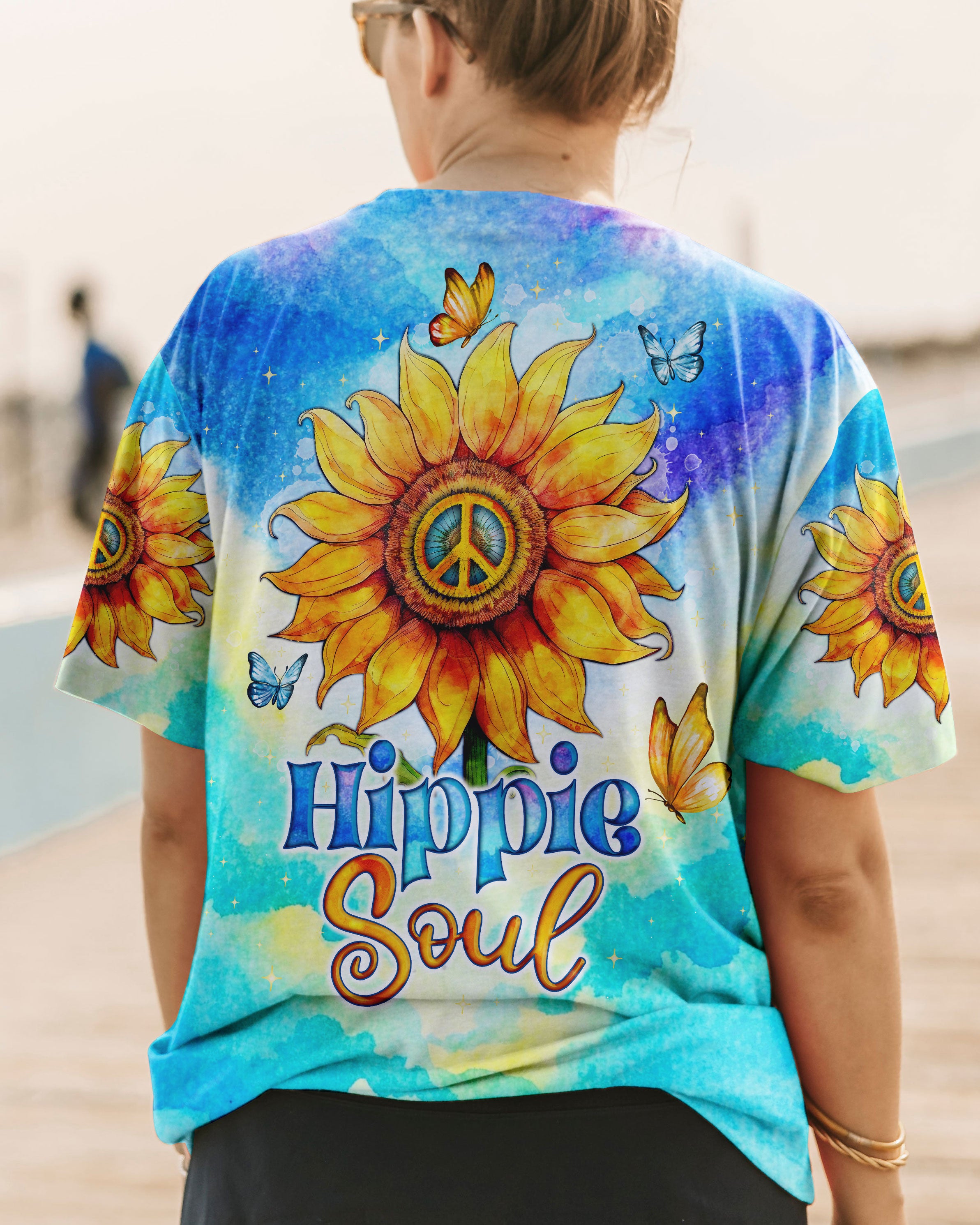 HIPPIE SOUL SUNFLOWER WATERCOLOR ALL OVER PRINT - TLNO2605232