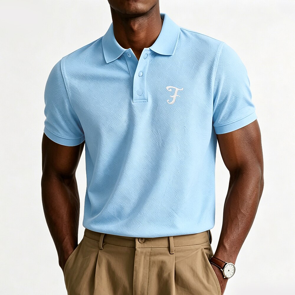**American Flag Polo Shirt: 100% Cotton Pique - 4th of July Essentials**
