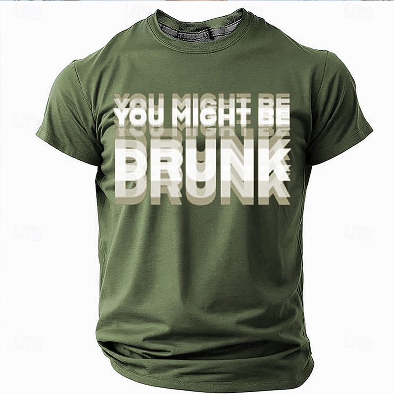 Mens Funny Graphic T-Shirt - 'You Might Be Drunk' Short Sleeve Lifestyle Tee #13158656