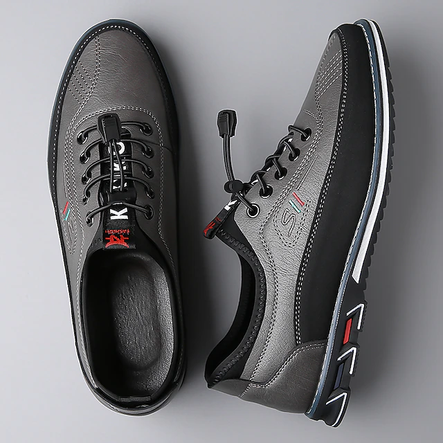 Men's Brown Casual Sneakers with Lace-Up Design – Comfortable Non-Slip Walking Shoes for Daily Outdoor Activities