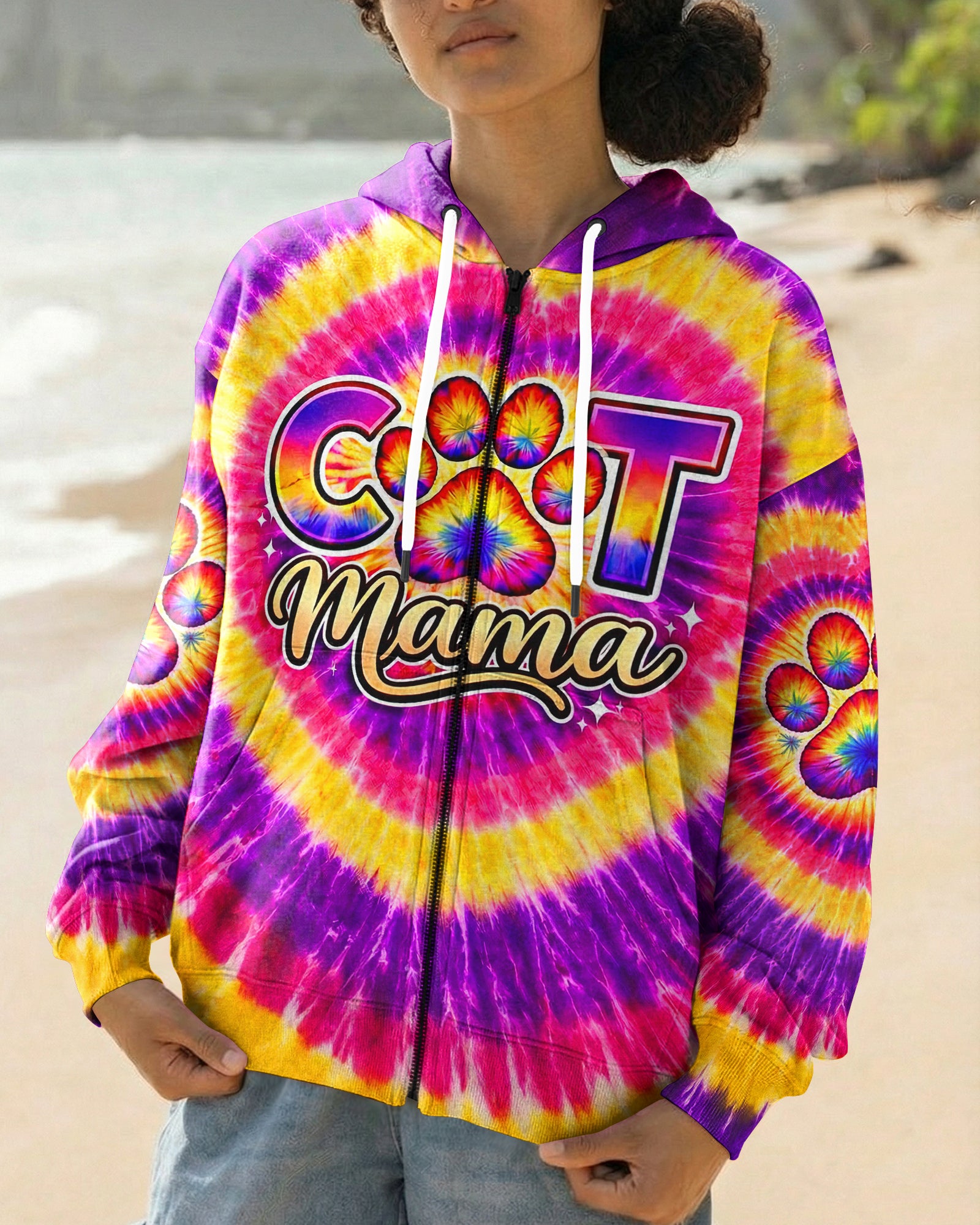 CAT MAMA SWIRL ALL OVER PRINT   - TLNT0703262