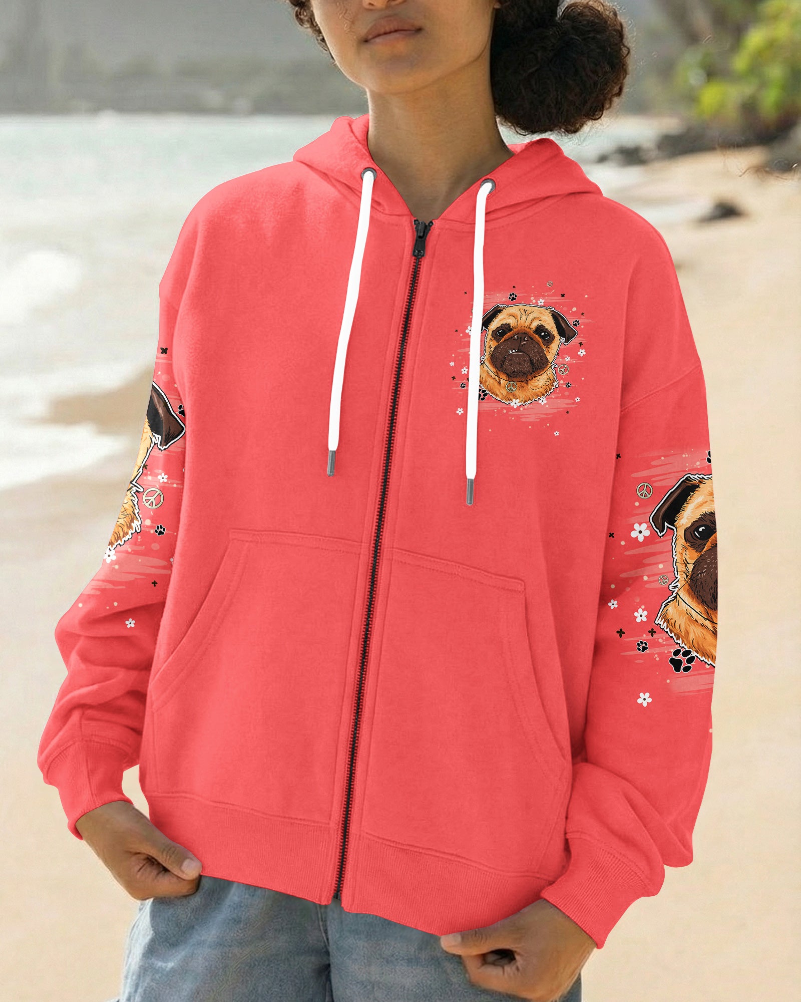 APPARENTLY I HAVE AN ATTITUDE WHO KNEW PUG DOG ALL OVER PRINT - TLHN0303262