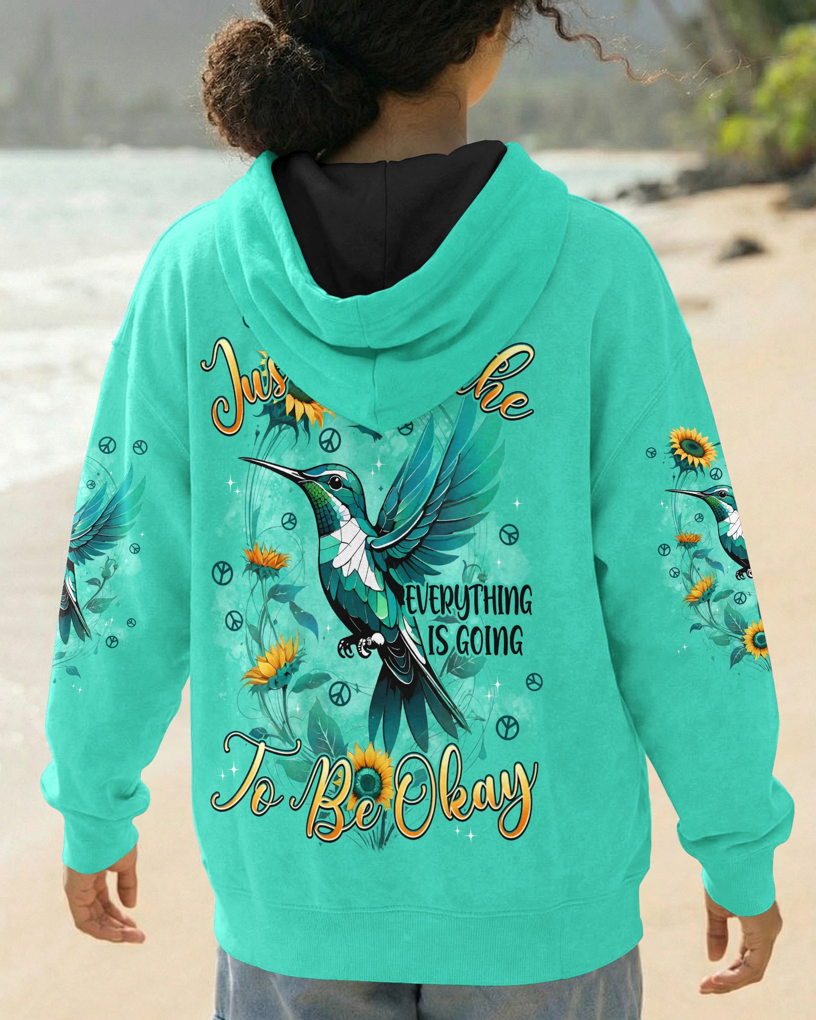 JUST BREATHE HUMMINGBIRD ALL OVER PRINT - TYPQ2702262