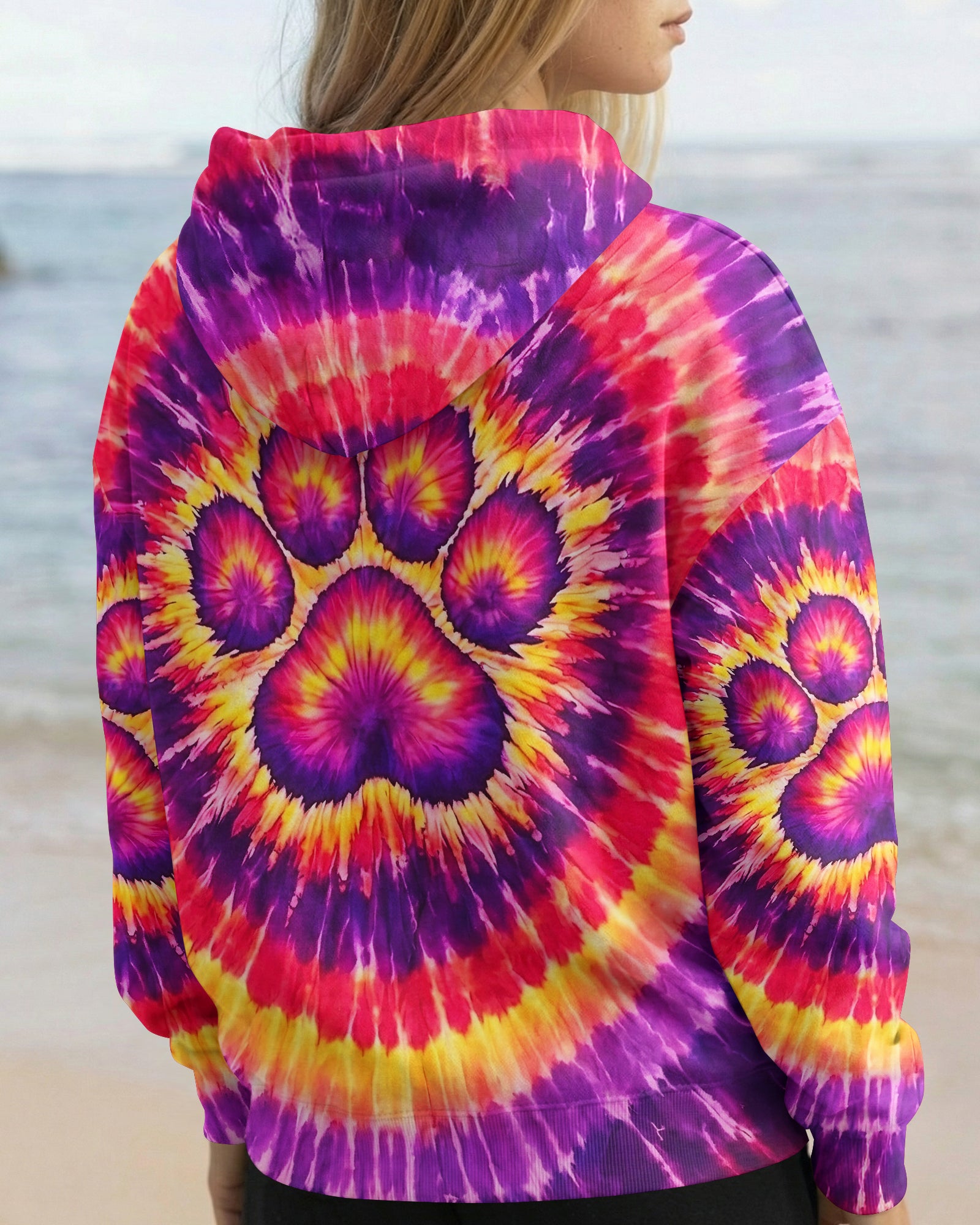 PAW PRINT SUNSET SWIRL ALL OVER PRINT - TLNT2602261