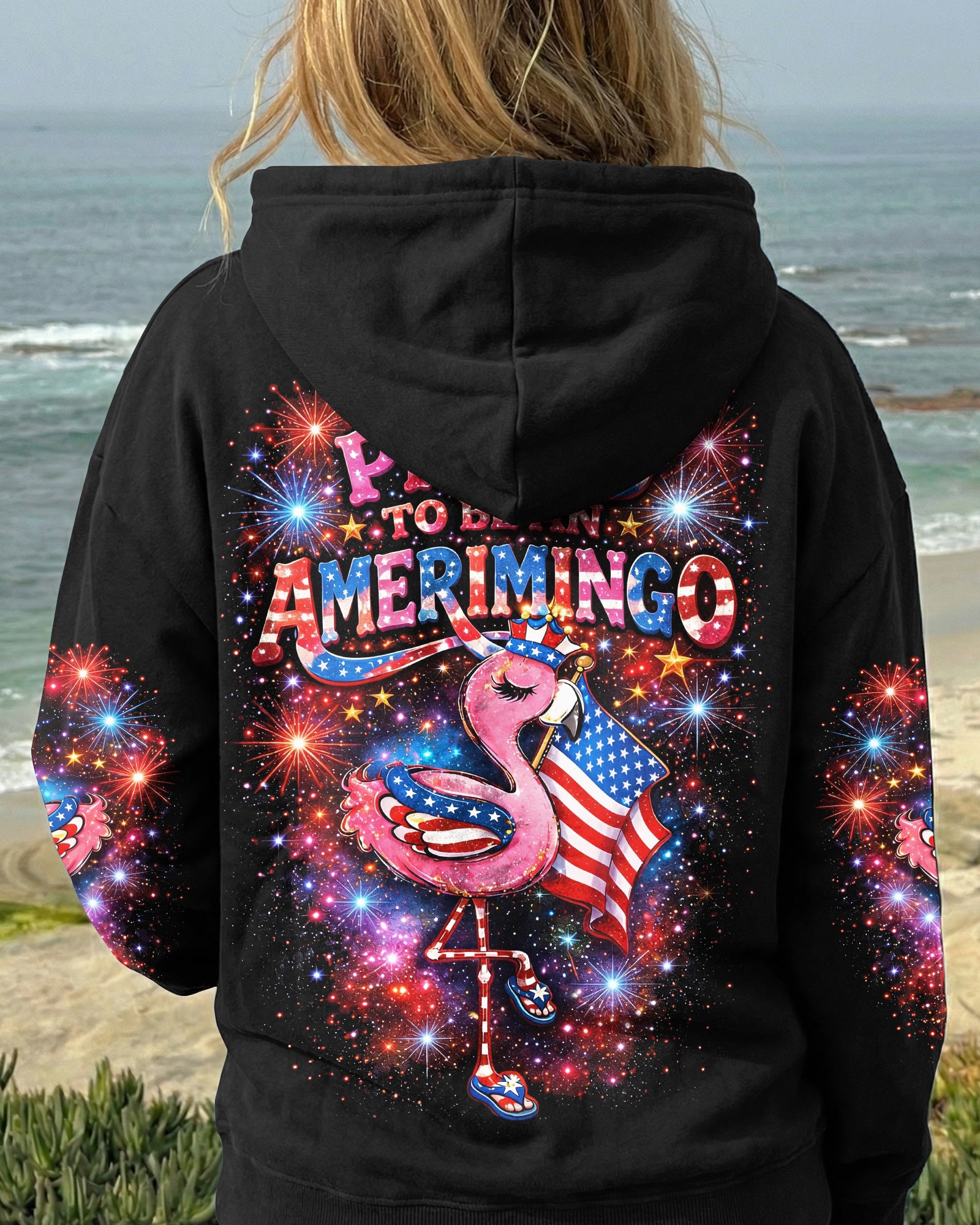 PROUD TO BE AN AMERIMINGO FLAMINGO ALL OVER PRINT - TLNO2303262