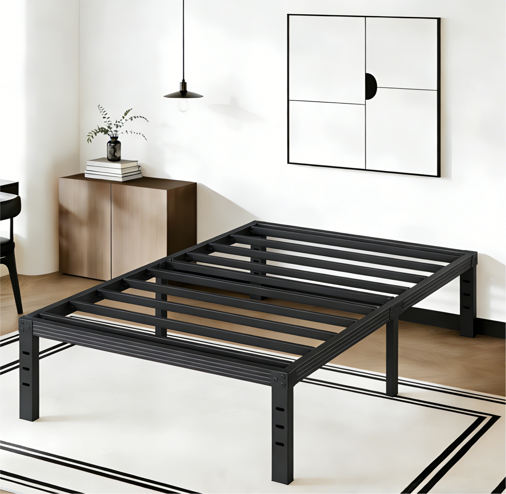 RLDVAY 14 inch Twin Bed Frame,Easy Assembly,Heavy Duty Metal Platform,Noise-free,No Box Spring Needed