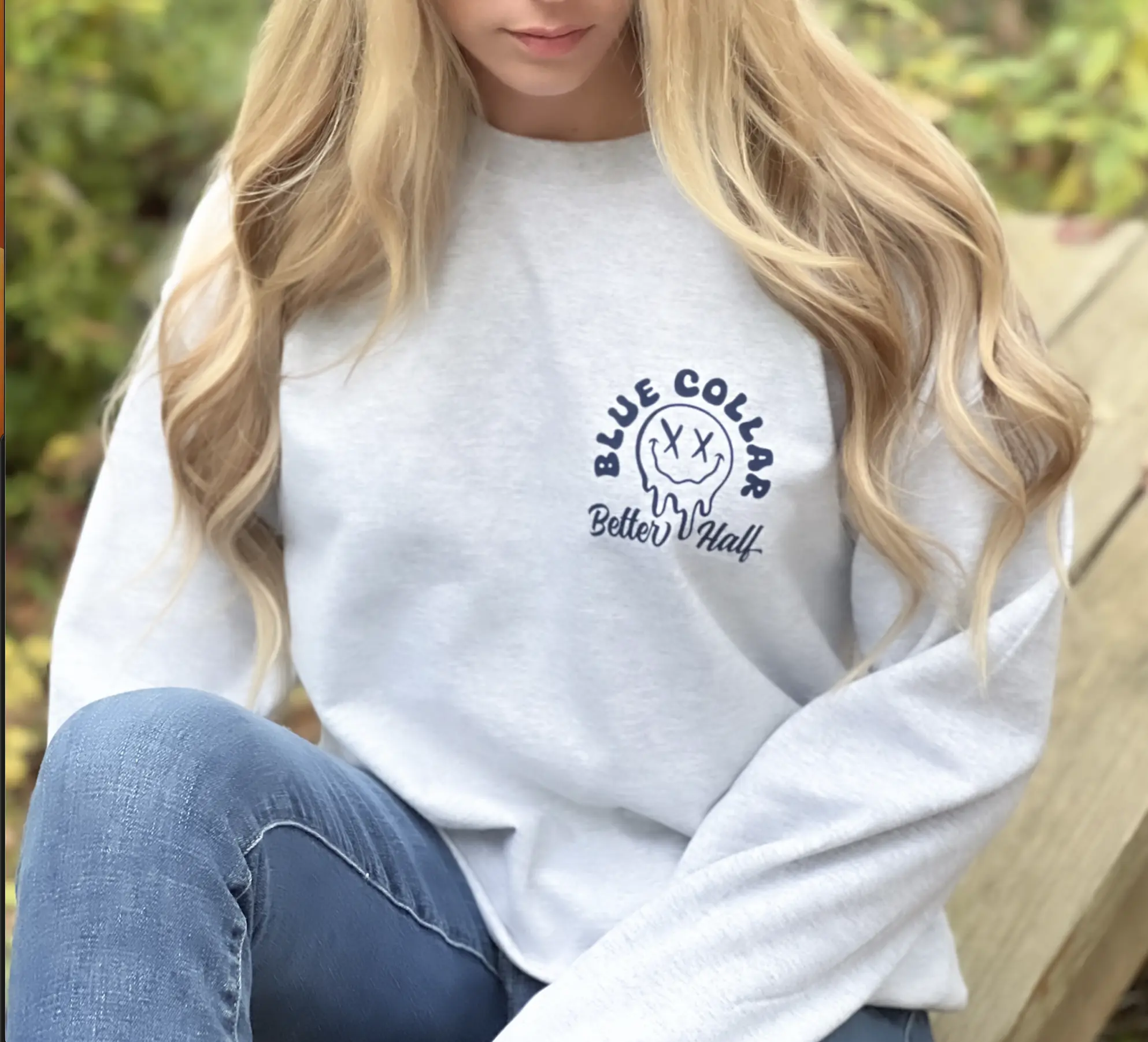 Spoiled By My Blue Collar Man Sweatshirt - Classic Unisex Crewneck 