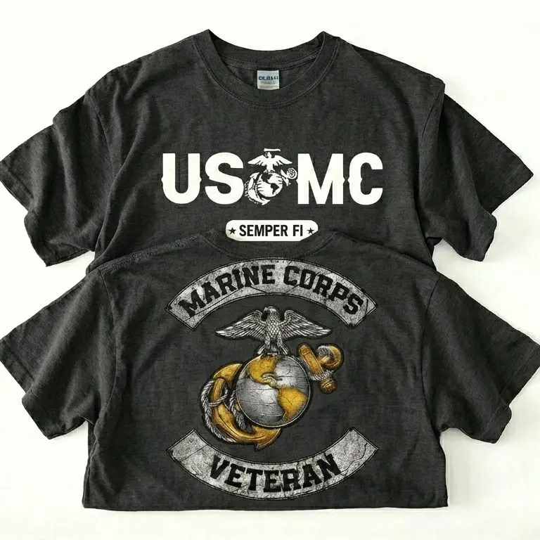 USMC Shirt  - Soft Cotton Poly Blend Tee