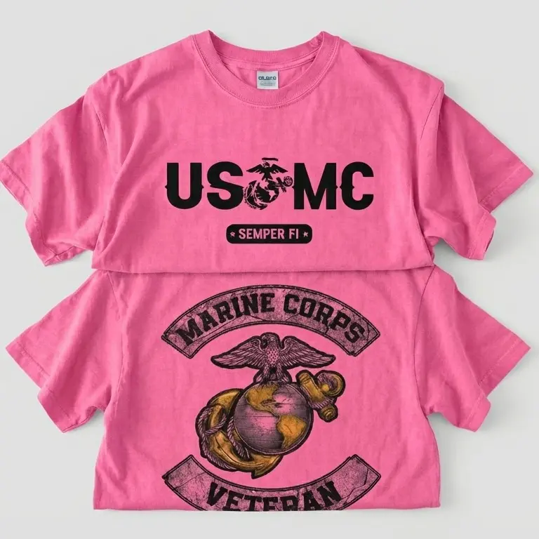 USMC Shirt  - Soft Cotton Poly Blend Tee