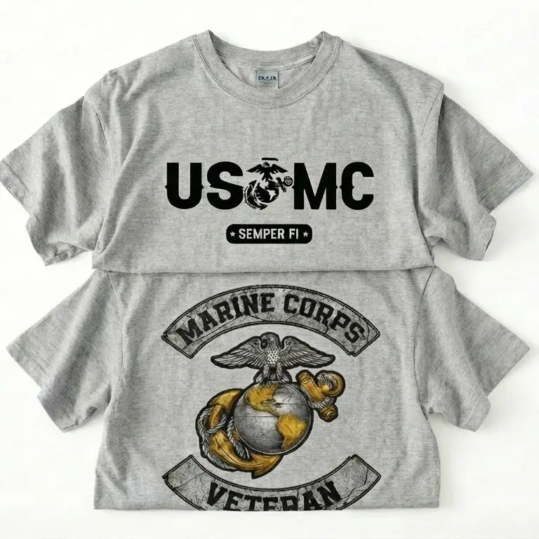USMC Shirt  - Soft Cotton Poly Blend Tee