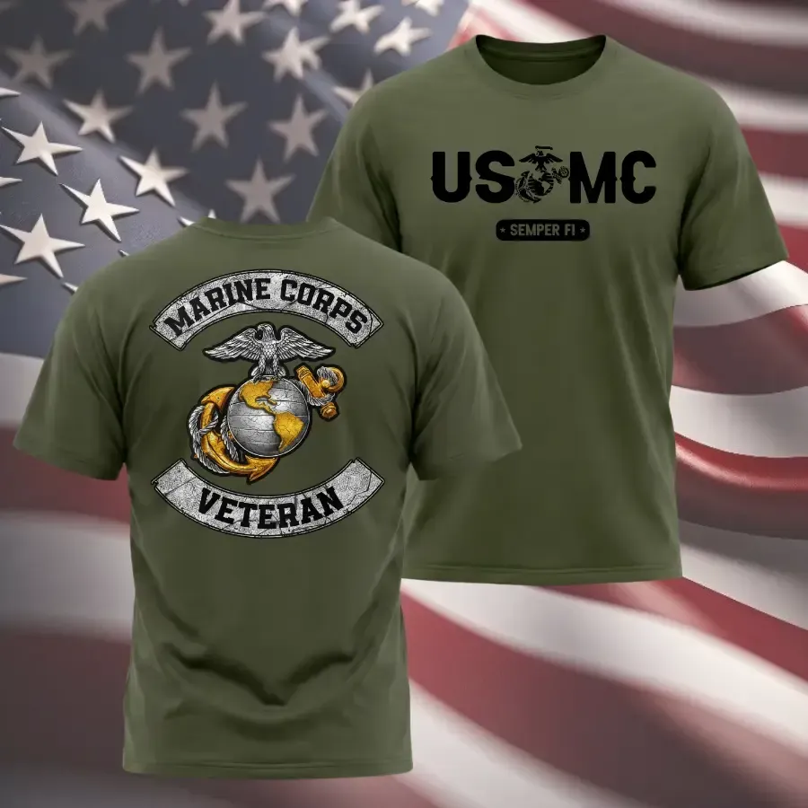 USMC Shirt  - Soft Cotton Poly Blend Tee