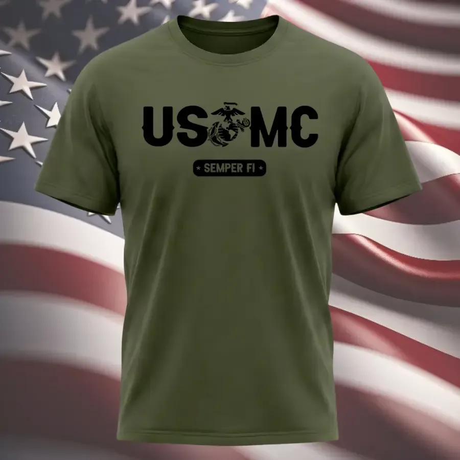 USMC Shirt  - Soft Cotton Poly Blend Tee
