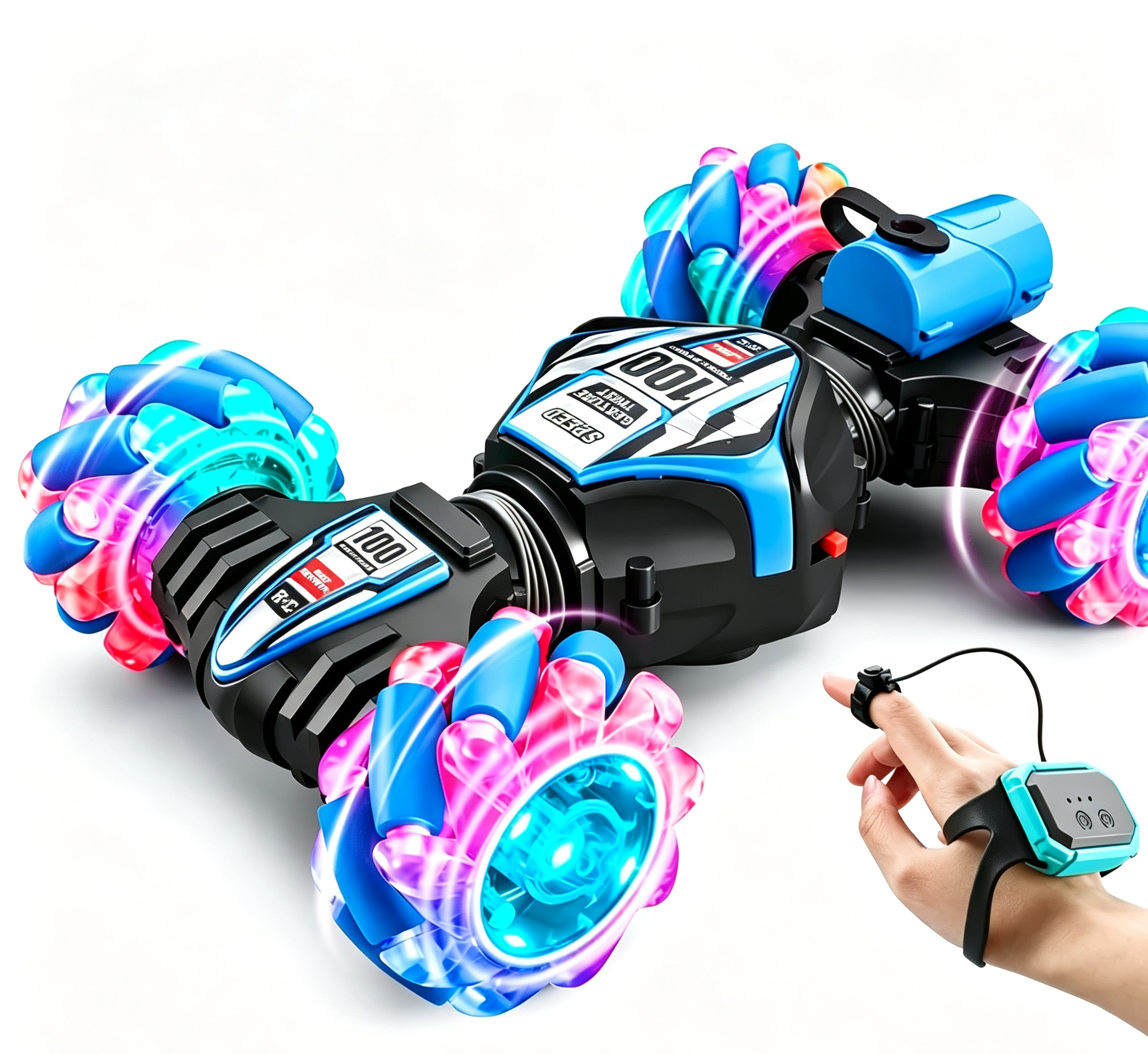 Top RC Stunt Car 2.4G Remote Control Cars RC Watch Gesture Sensor LED Rotation Gift Electronic Toy for Kids Boys-Leplay