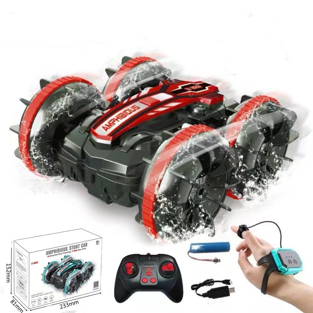 Amphibious RC Car Remote Control Stunt Car Vehicle Double-sided Flip Radio 4WD Drift Off Road Outdoor Toys for Boy Children Gift