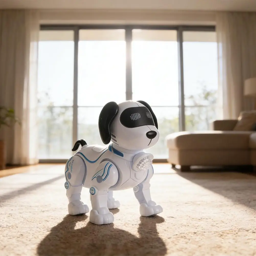 Robot Dog Electronic Stunt Pet Interactive Touch Programmable Smart Walking Dancing Kids Birthday Gift for Kids Boys Girls-Leplay