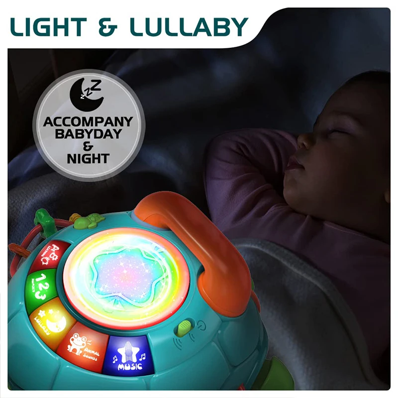 Baby Toys 6-18 Months Music Turtle Crawling Light Sound Music Toy Girl Boy Early Learning Educational Toys Infant Toddler Gifts